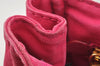 Authentic PRADA Vintage Canapa SS Canvas 2Way Hand Tote Bag Purse Pink 9914I