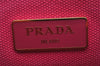 Authentic PRADA Vintage Canapa SS Canvas 2Way Hand Tote Bag Purse Pink 9914I