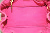 Authentic PRADA Vintage Canapa SS Canvas 2Way Hand Tote Bag Purse Pink 9914I
