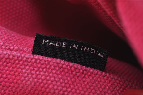 Authentic PRADA Vintage Canapa SS Canvas 2Way Hand Tote Bag Purse Pink 9914I