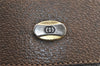 Authentic GUCCI Vintage Shoulder Tote Bag GG PVC Leather Brown 9915I