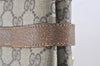 Authentic GUCCI Vintage Shoulder Tote Bag GG PVC Leather Brown 9915I