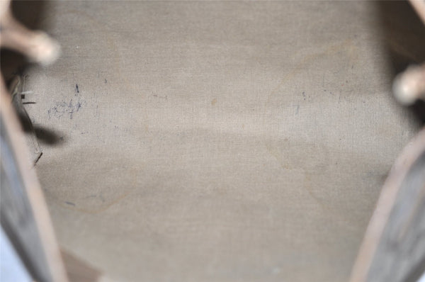 Authentic GUCCI Vintage Shoulder Tote Bag GG PVC Leather Brown 9915I