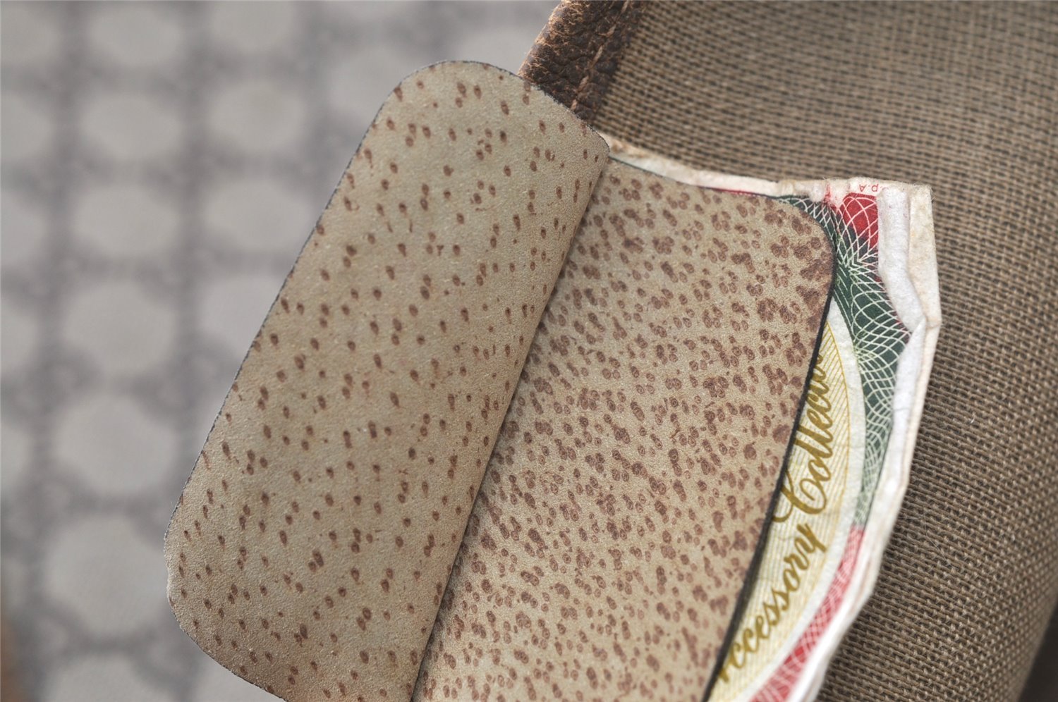 Authentic GUCCI Vintage Shoulder Tote Bag GG PVC Leather Brown 9915I