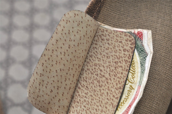 Authentic GUCCI Vintage Shoulder Tote Bag GG PVC Leather Brown 9915I