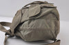 Authentic PRADA Vintage Nylon Tessuto Leather Drawstring Backpack Khaki 9916I