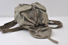 Authentic PRADA Vintage Nylon Tessuto Leather Drawstring Backpack Khaki 9916I