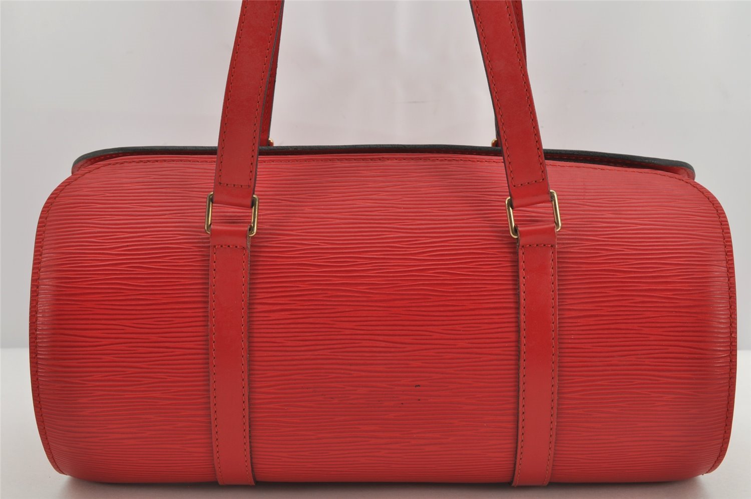 Authentic Louis Vuitton Epi Soufflot Hand Bag Red M52227 LV 9916J