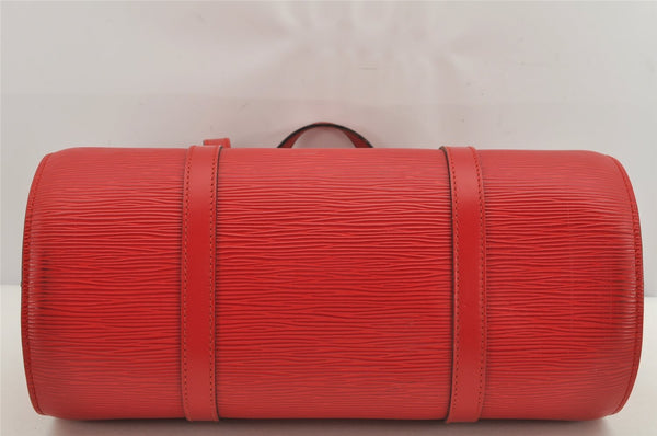 Authentic Louis Vuitton Epi Soufflot Hand Bag Red M52227 LV 9916J