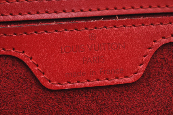 Authentic Louis Vuitton Epi Soufflot Hand Bag Red M52227 LV 9916J