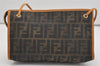 Authentic FENDI Zucca Shoulder Cross Body Bag Purse Canvas Leather Brown 9917I