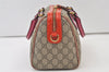 Authentic GUCCI 2Way Shoulder Hand Bag Purse GG PVC Enamel 409529 Brown 9917J