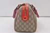Authentic GUCCI 2Way Shoulder Hand Bag Purse GG PVC Enamel 409529 Brown 9917J