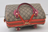 Authentic GUCCI 2Way Shoulder Hand Bag Purse GG PVC Enamel 409529 Brown 9917J