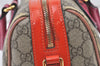 Authentic GUCCI 2Way Shoulder Hand Bag Purse GG PVC Enamel 409529 Brown 9917J