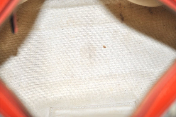 Authentic GUCCI 2Way Shoulder Hand Bag Purse GG PVC Enamel 409529 Brown 9917J