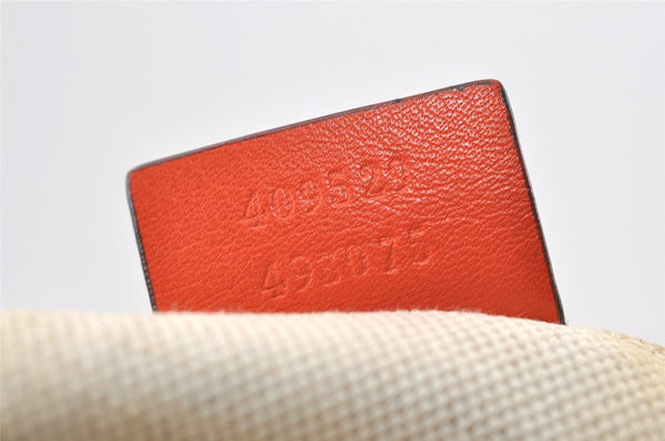 Authentic GUCCI 2Way Shoulder Hand Bag Purse GG PVC Enamel 409529 Brown 9917J