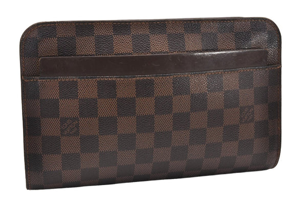 Authentic Louis Vuitton Damier Saint Louis Clutch Hand Bag Purse N51993 LV 9921I