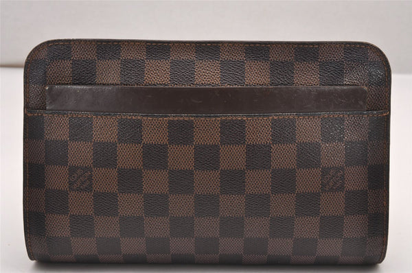 Authentic Louis Vuitton Damier Saint Louis Clutch Hand Bag Purse N51993 LV 9921I