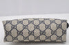 Authentic GUCCI Vintage Pouch Purse GG PVC Leather Navy Blue 9922I