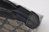 Authentic GUCCI Vintage Pouch Purse GG PVC Leather Navy Blue 9922I
