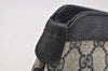 Authentic GUCCI Vintage Pouch Purse GG PVC Leather Navy Blue 9922I