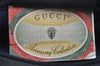 Authentic GUCCI Vintage Pouch Purse GG PVC Leather Navy Blue 9922I