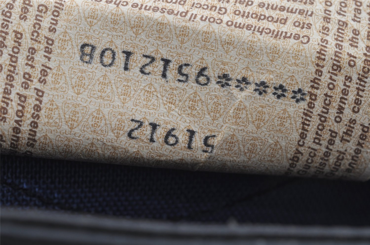 Authentic GUCCI Vintage Pouch Purse GG PVC Leather Navy Blue 9922I