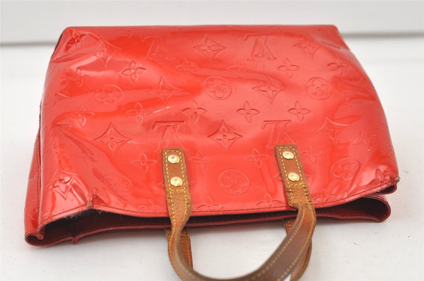 Authentic Louis Vuitton Vernis Reade PM Hand Bag Red M91088 LV 9922J