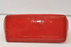 Authentic Louis Vuitton Vernis Reade PM Hand Bag Red M91088 LV 9922J