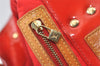 Authentic Louis Vuitton Vernis Reade PM Hand Bag Red M91088 LV 9922J