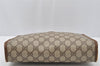 Authentic GUCCI Vintage Clutch Hand Bag Purse GG PVC Leather Brown 9923I