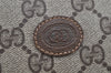 Authentic GUCCI Vintage Clutch Hand Bag Purse GG PVC Leather Brown 9923I