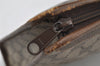 Authentic GUCCI Vintage Clutch Hand Bag Purse GG PVC Leather Brown 9923I