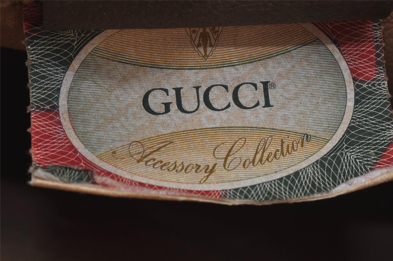 Authentic GUCCI Vintage Clutch Hand Bag Purse GG PVC Leather Brown 9923I