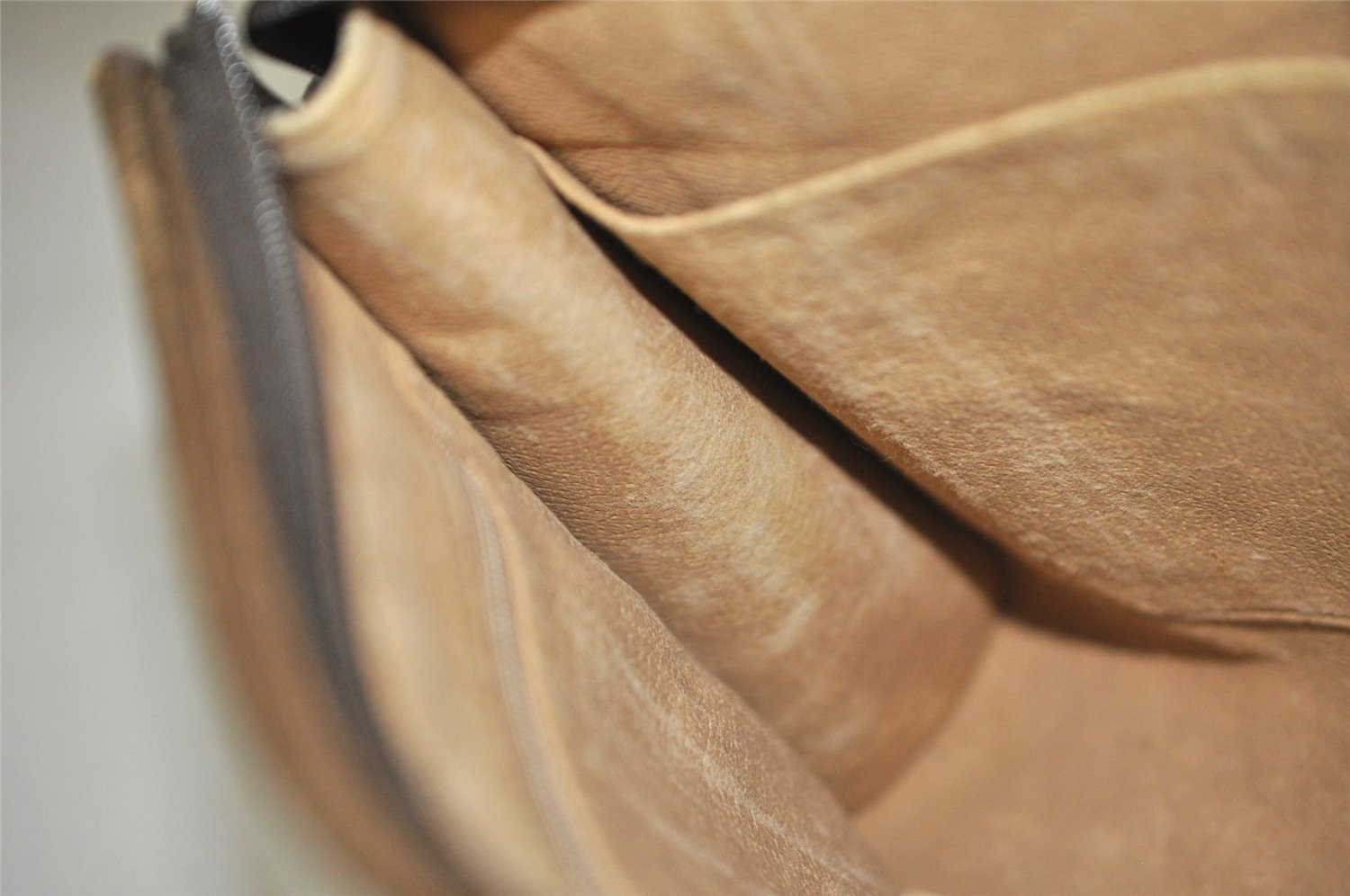 Authentic GUCCI Vintage Clutch Hand Bag Purse GG PVC Leather Brown 9923I