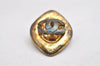 Authentic CHANEL Vintage Clip-On Earrings CoCo Mark Gold Plated 9923J