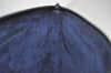 Authentic GUCCI Vintage Clutch Hand Bag Purse Punching Suede Leather Navy 9924I