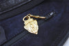 Authentic GUCCI Vintage Clutch Hand Bag Purse Punching Suede Leather Navy 9924I