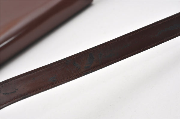 Authentic GUCCI Horsebit Shoulder Cross Body Bag Purse Leather Brown 9925I