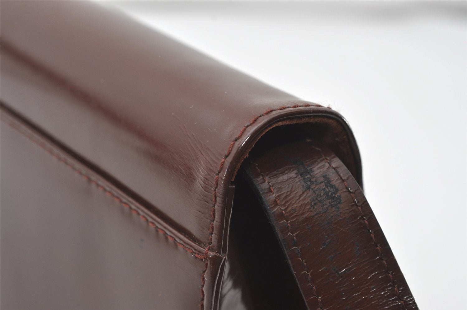 Authentic GUCCI Horsebit Shoulder Cross Body Bag Purse Leather Brown 9925I