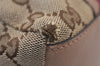 Authentic GUCCI Sherry Line Pouch Purse GG Canvas Leather 256636 Brown 9926I