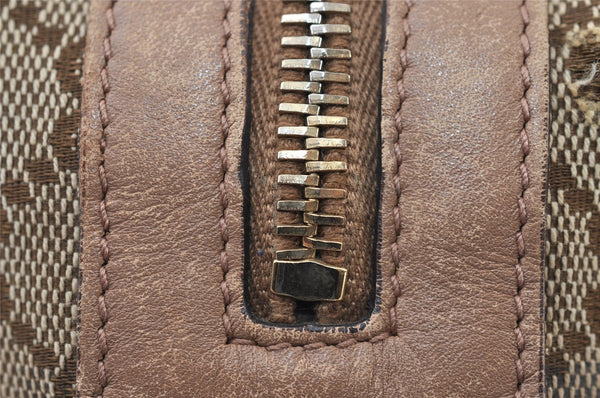 Authentic GUCCI Sherry Line Pouch Purse GG Canvas Leather 256636 Brown 9926I