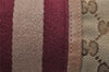 Authentic GUCCI Sherry Line Pouch Purse GG Canvas Leather 256636 Brown 9926I