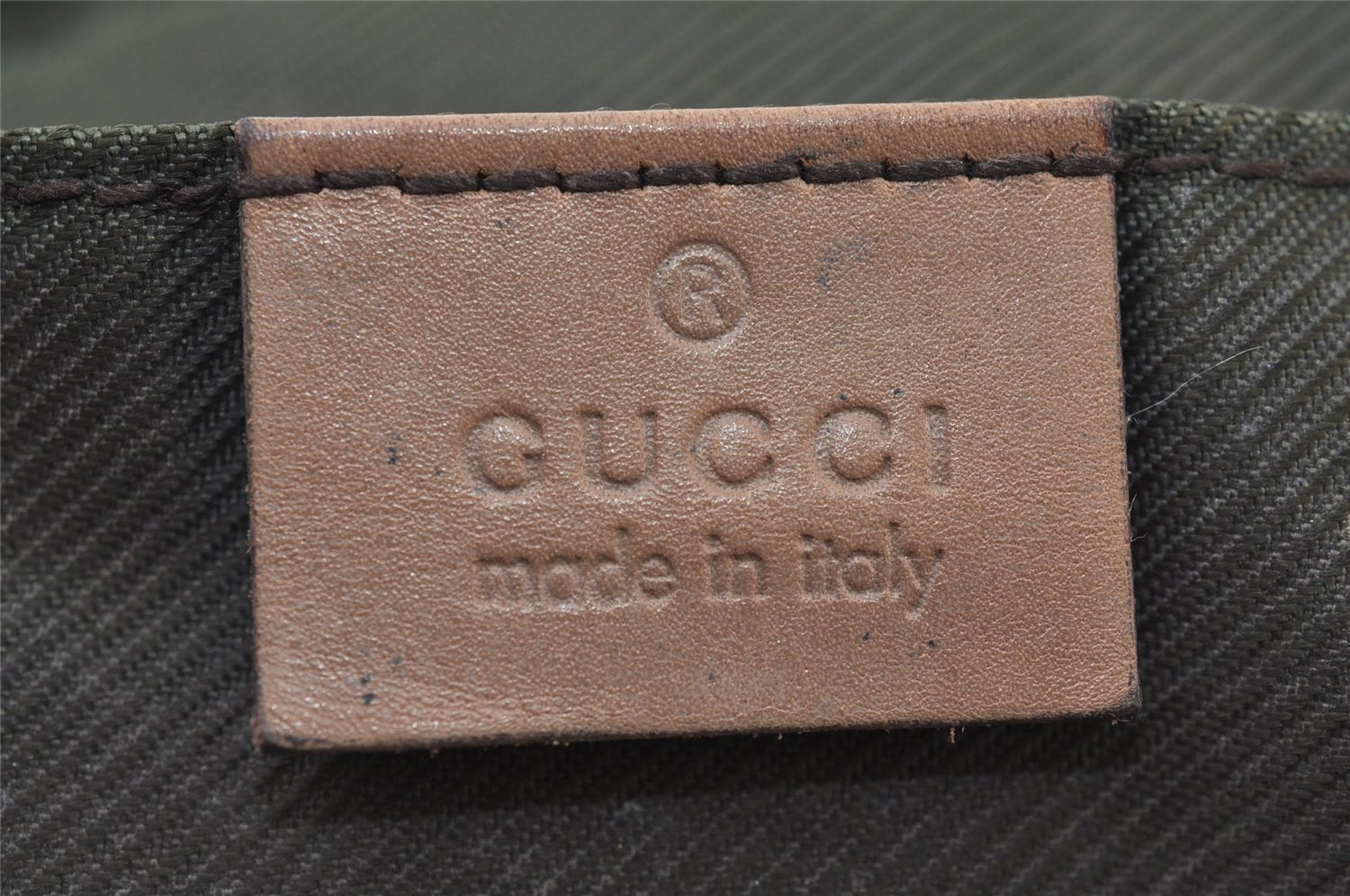 Authentic GUCCI Sherry Line Pouch Purse GG Canvas Leather 256636 Brown 9926I