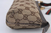 Authentic GUCCI Web Sherry Line Pouch Purse GG Canvas Leather 152507 Brown 9927I