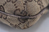 Authentic GUCCI Web Sherry Line Pouch Purse GG Canvas Leather 152507 Brown 9927I