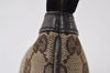 Authentic GUCCI Web Sherry Line Pouch Purse GG Canvas Leather 152507 Brown 9927I