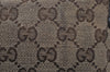 Authentic GUCCI Web Sherry Line Pouch Purse GG Canvas Leather 152507 Brown 9927I