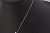 Authentic Christian Dior Silver Tone Chain Rhinestone Necklace CD 9927J